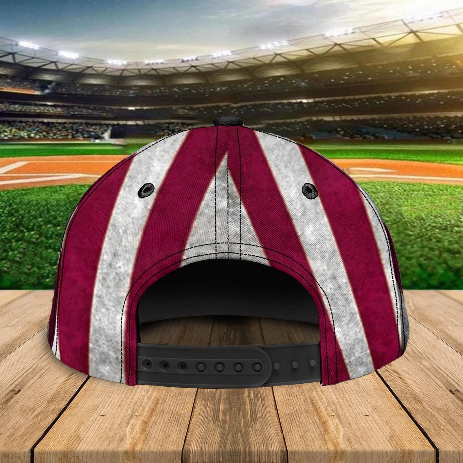 Personalized Custom Crack Baseball Flag Classic Cap - Image 4