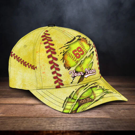 Personalized Custom Crack Softball Classic Cap - Image 3