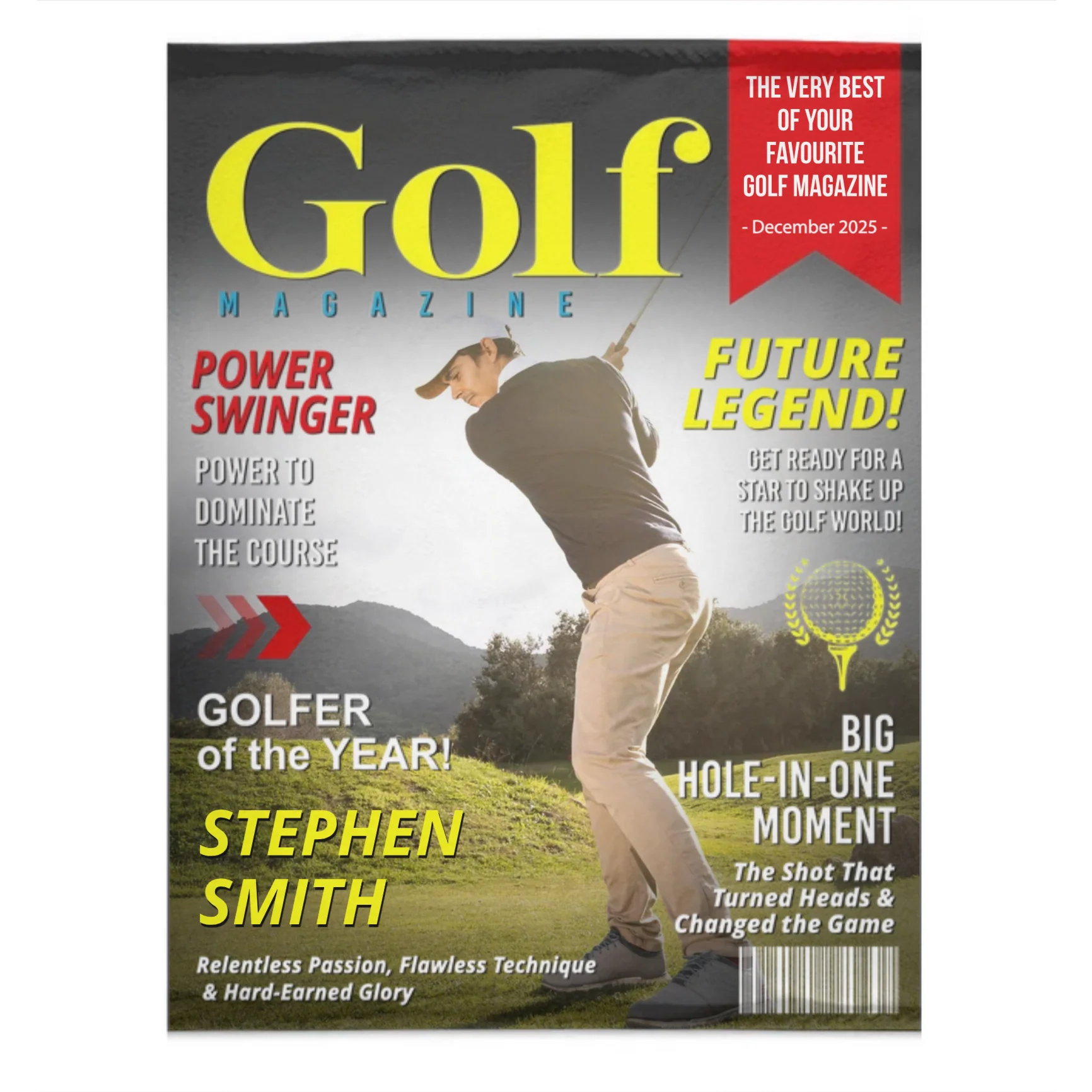 Personalized Custom Golf Magazine Cover Blanket, Golf Gift, Unique Gift for Golf Lovers, Gifts for Golf Coach - Image 4