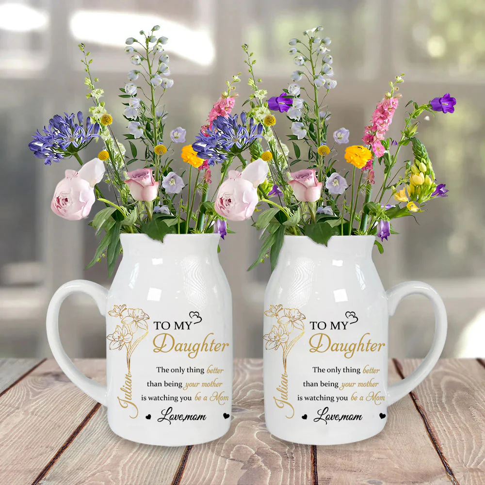 Personalized Custom Home Decor Flower Vase - House Warming Gift For Daughter, Granddaughter - Image 3