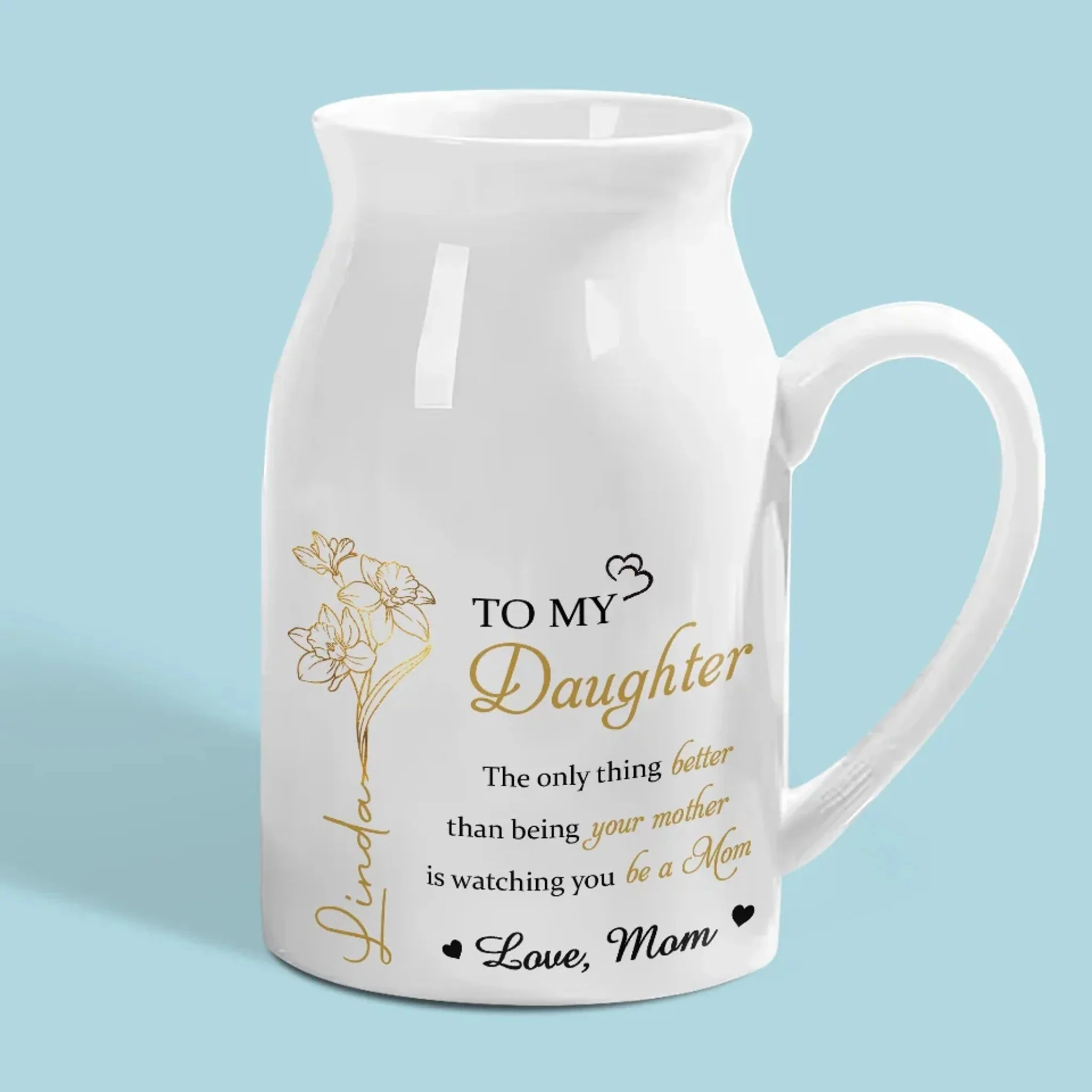 Personalized Custom Home Decor Flower Vase - House Warming Gift For Daughter, Granddaughter - Image 7