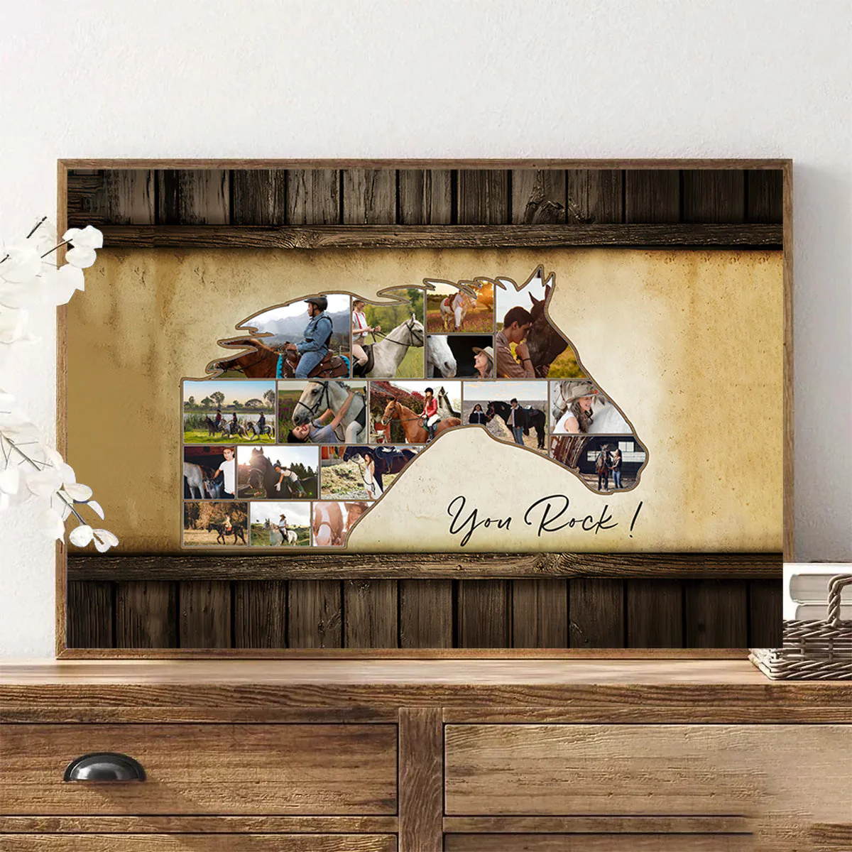 Personalized Custom Horse Picture Wall Art Gifts - Horse Photo Collage Gift For Horse Lover - Image 2