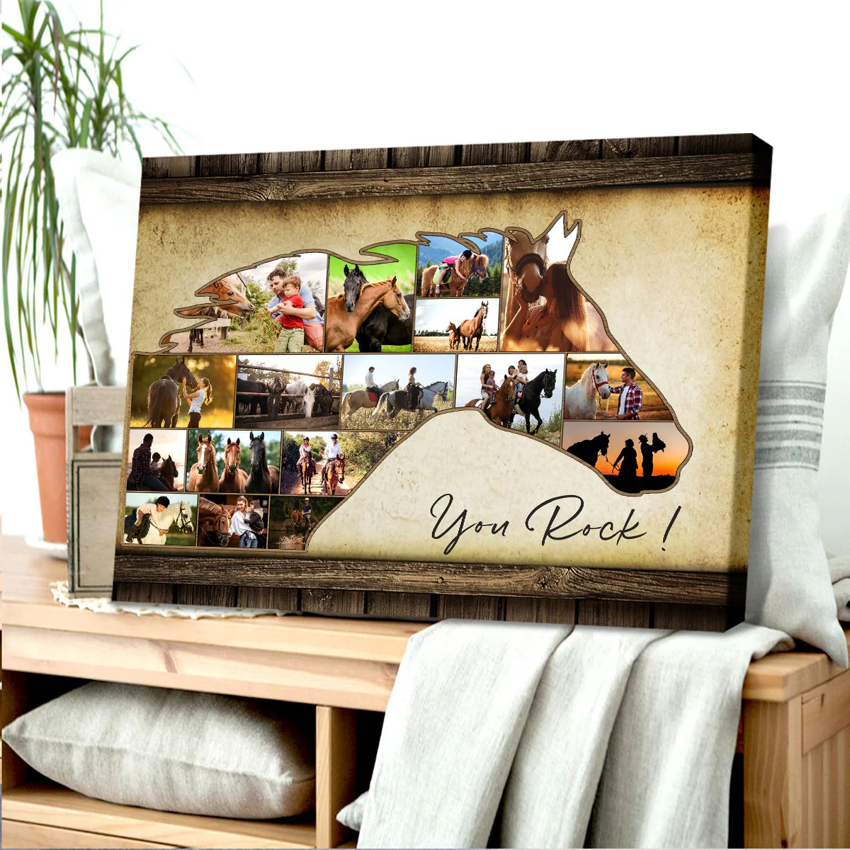 Personalized Custom Horse Picture Wall Art Gifts - Horse Photo Collage Gift For Horse Lover - Image 3