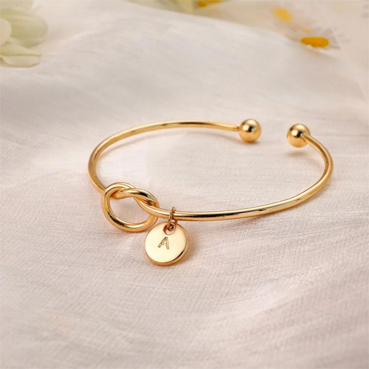 Personalized Custom Letter Tie the Knot Bracelet - Image 10