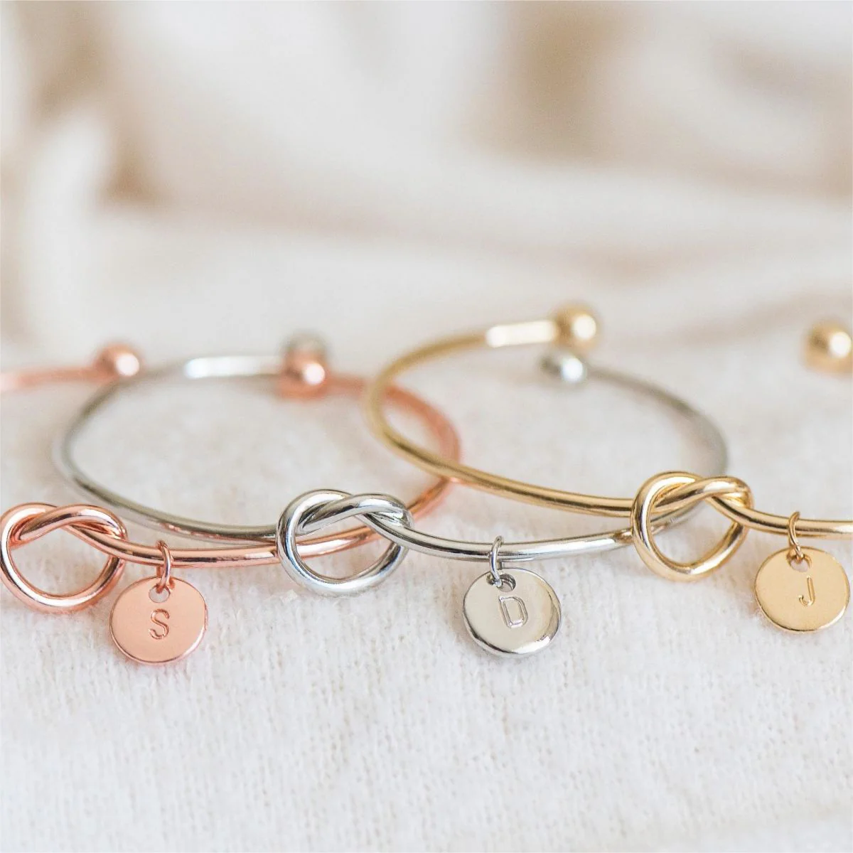 Personalized Custom Letter Tie the Knot Bracelet - Image 12