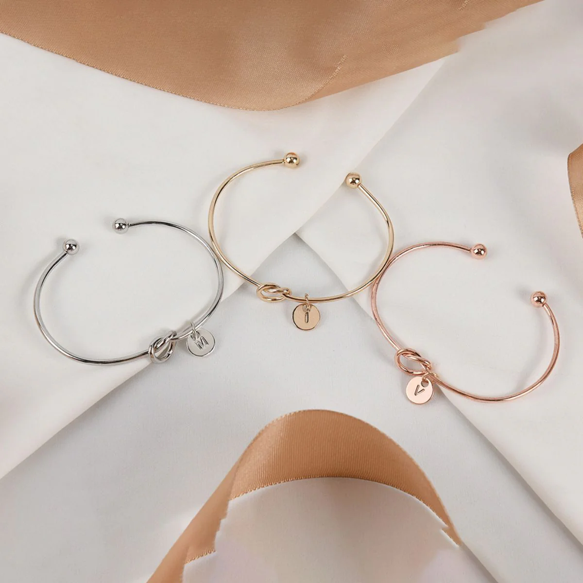 Personalized Custom Letter Tie the Knot Bracelet - Image 15