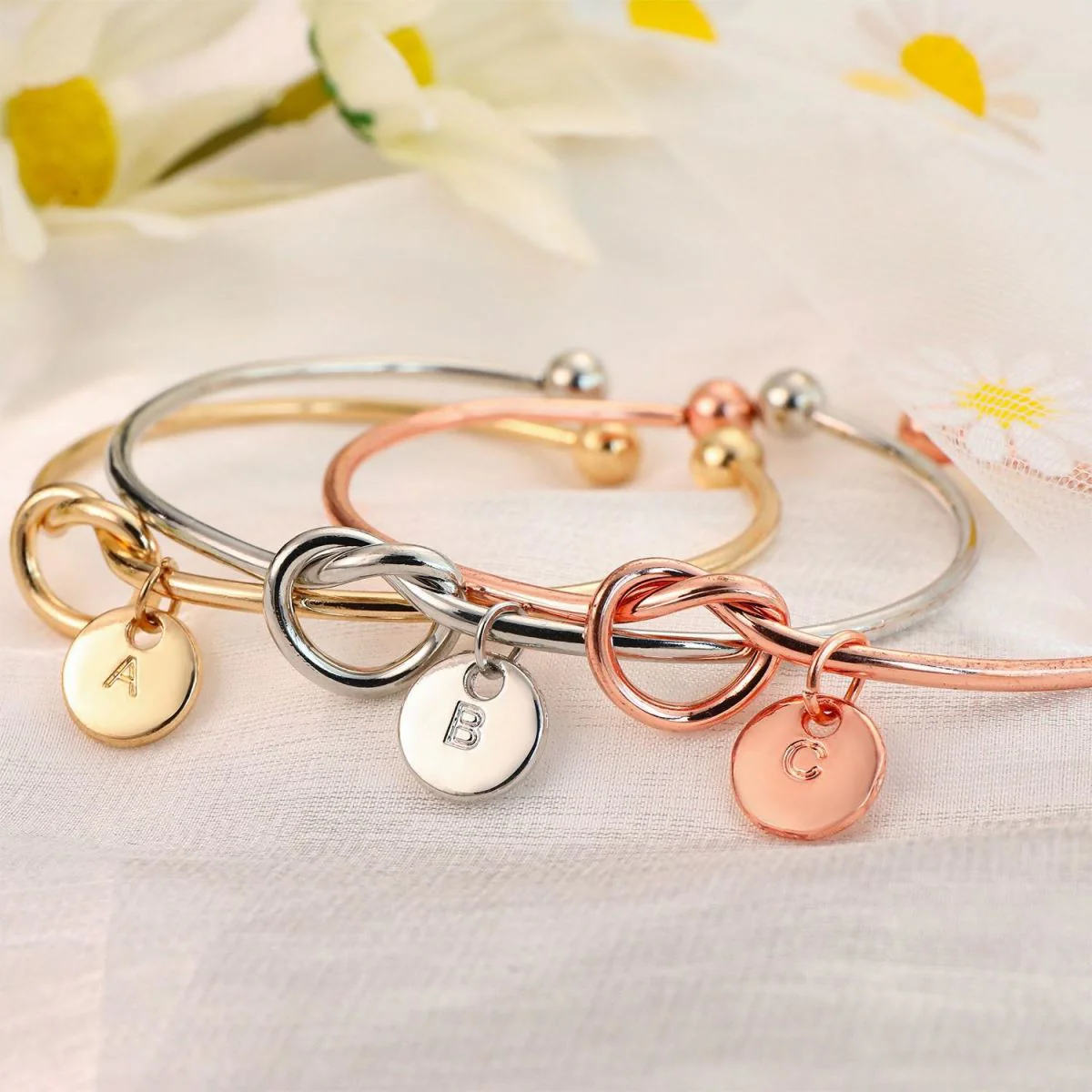 Personalized Custom Letter Tie the Knot Bracelet - Image 3