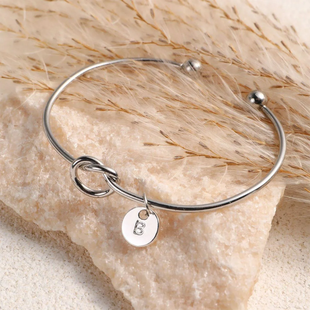 Personalized Custom Letter Tie the Knot Bracelet - Image 4