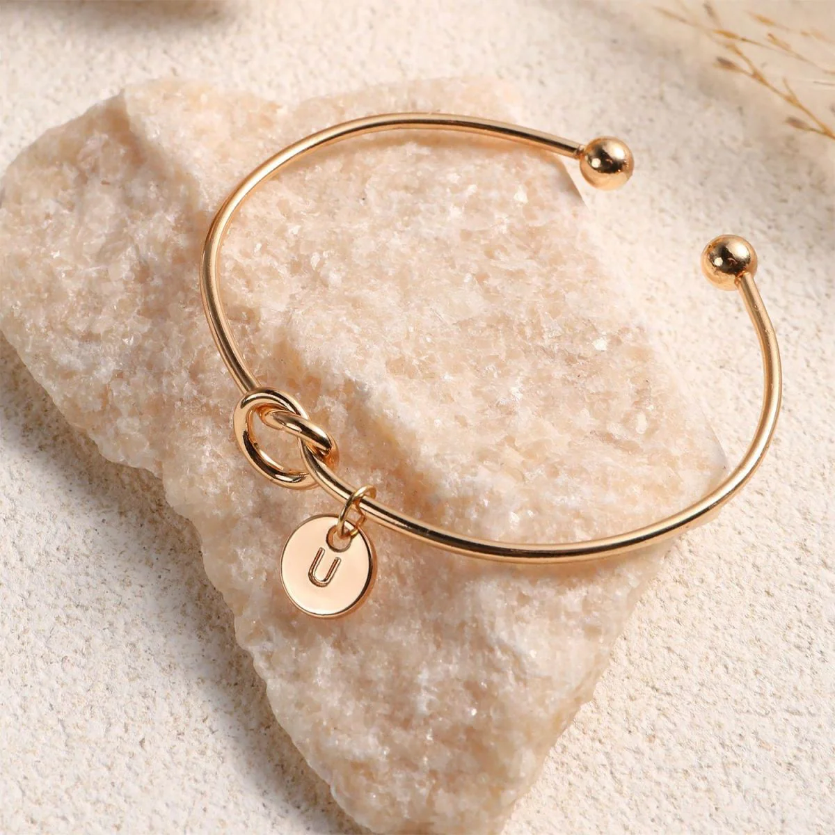 Personalized Custom Letter Tie the Knot Bracelet - Image 5