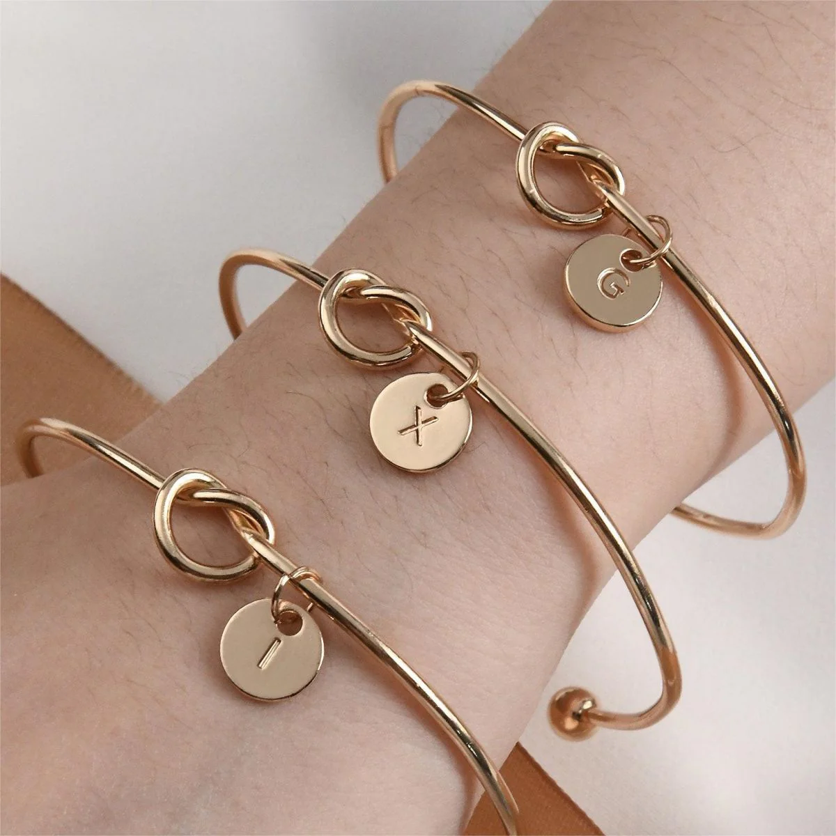 Personalized Custom Letter Tie the Knot Bracelet - Image 7