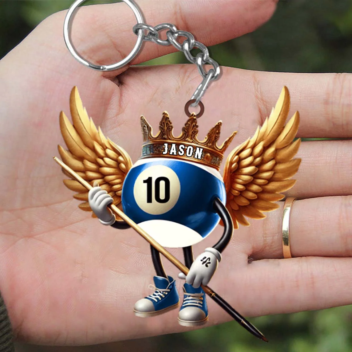 Personalized Custom Name Billiard Keychain,Gift For Billiard Lover - Image 6