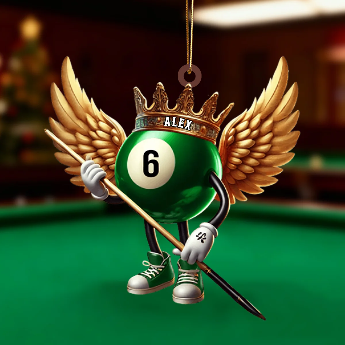 Personalized Custom Name Billiard Ornament, Billiard Lover Christmas Gift