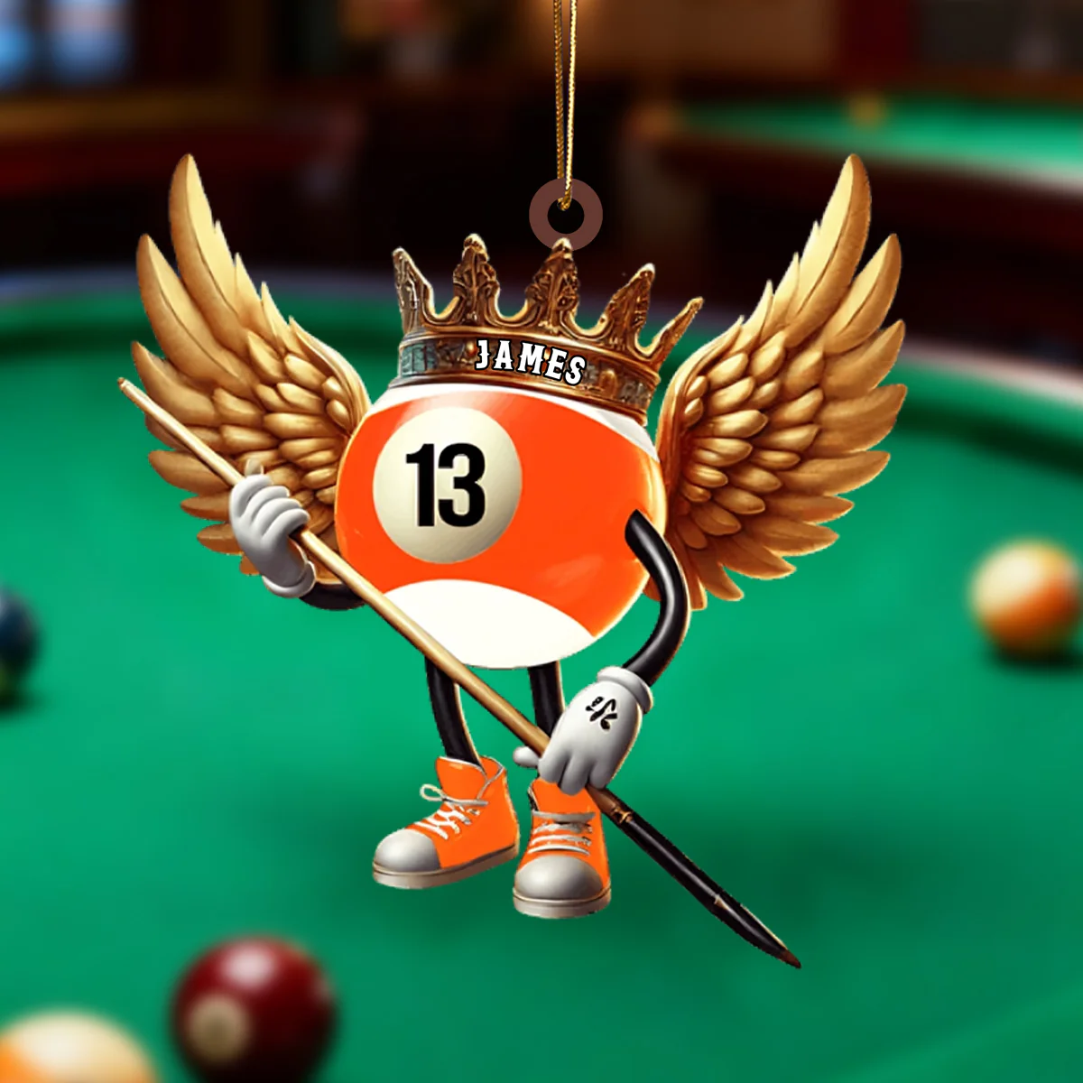 Personalized Custom Name Billiard Ornament, Billiard Lover Christmas Gift - Image 5