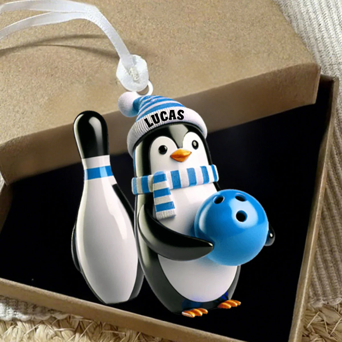 Personalized Custom Name Bowling Ornament, Bowling Lover Christmas Gift - Image 5