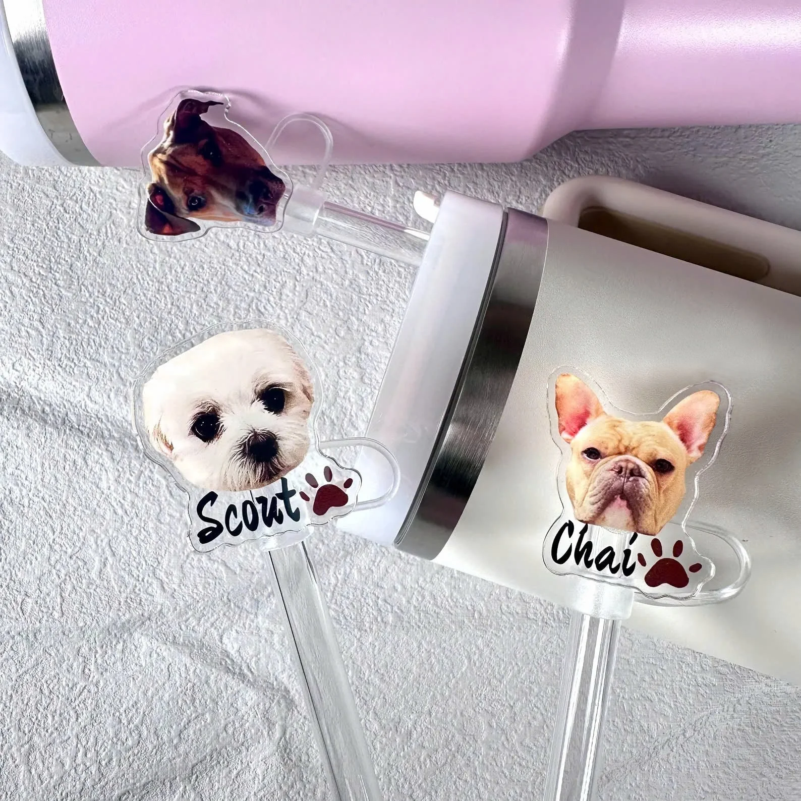 Personalized Custom Pet Photo Tumbler Straw Cover Gift For Pet Lovers - Image 6