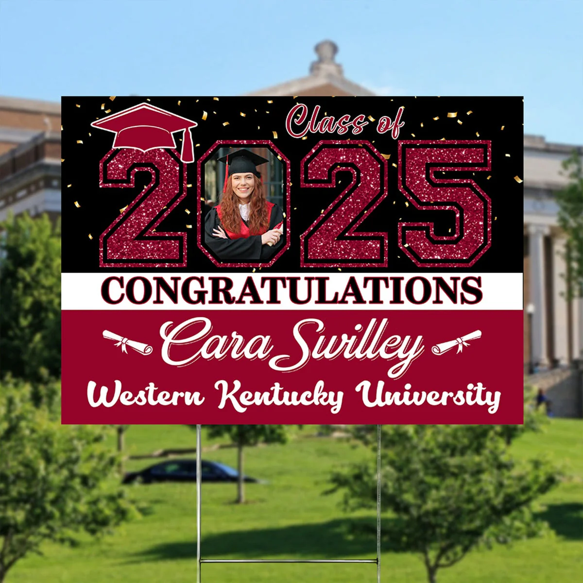 Personalized Custom Photo Congratulations Class Of 2025 Graduation Yard Sign - Image 10