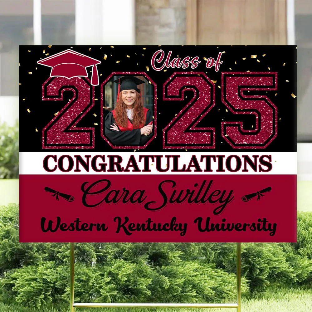 Personalized Custom Photo Congratulations Class Of 2025 Graduation Yard Sign - Image 6