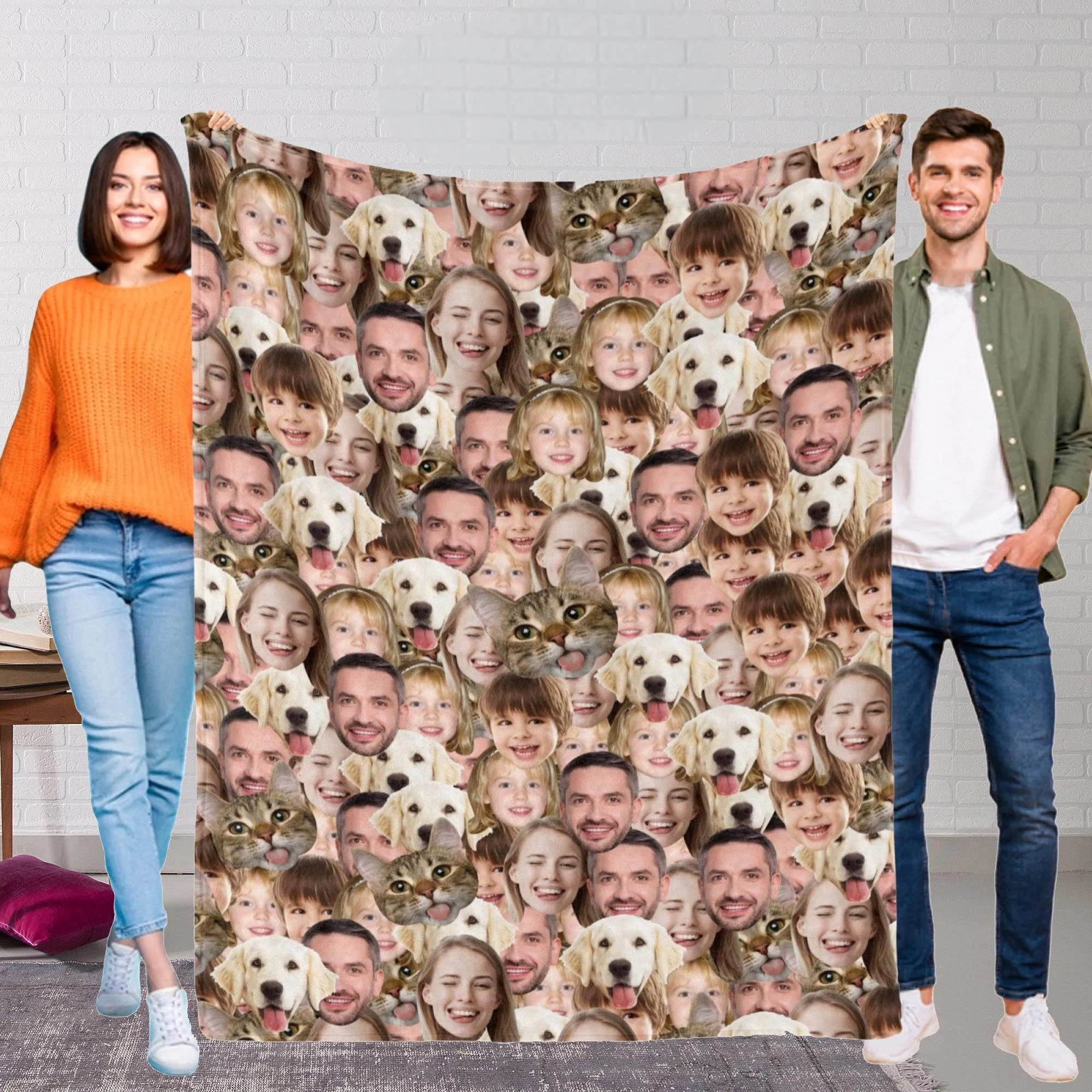Personalized Custom Photo Face Blanket- Funny Face Gift - Image 3