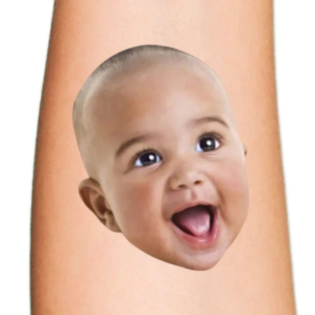 Personalized Custom Photo Face Temporary Tattoo - Image 2