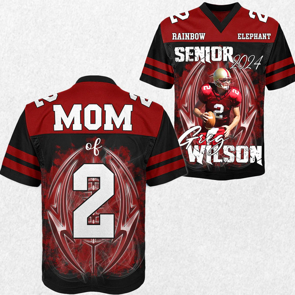 Personalized Custom Photo Football Jersey Shirt For Football Family Game Day T-Shirt - Image 3