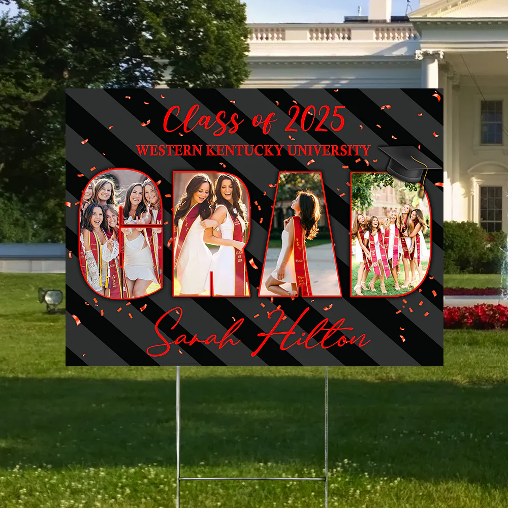 Personalized Custom Photo On Graduation Yard Sign - Image 4