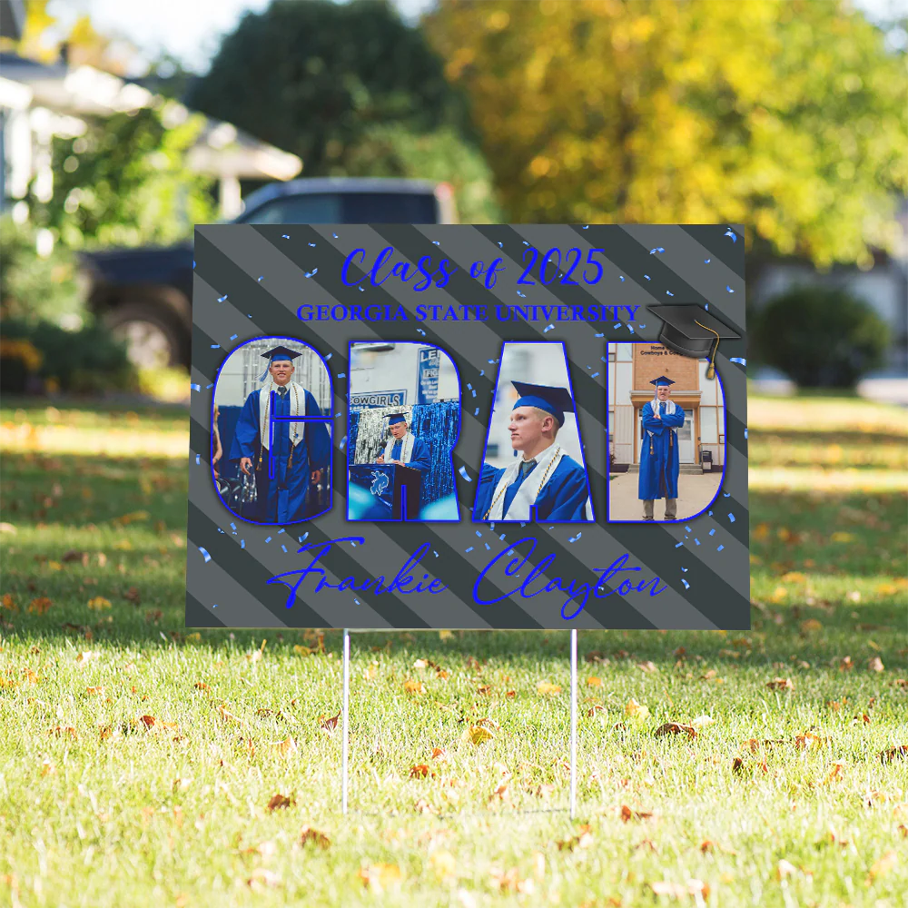 Personalized Custom Photo On Graduation Yard Sign - Image 5