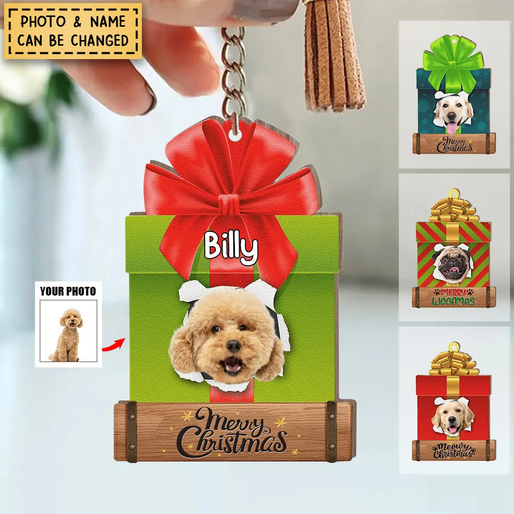 Personalized Custom Shaped Wooden Keychain Gift For Pet Lover - Image 2