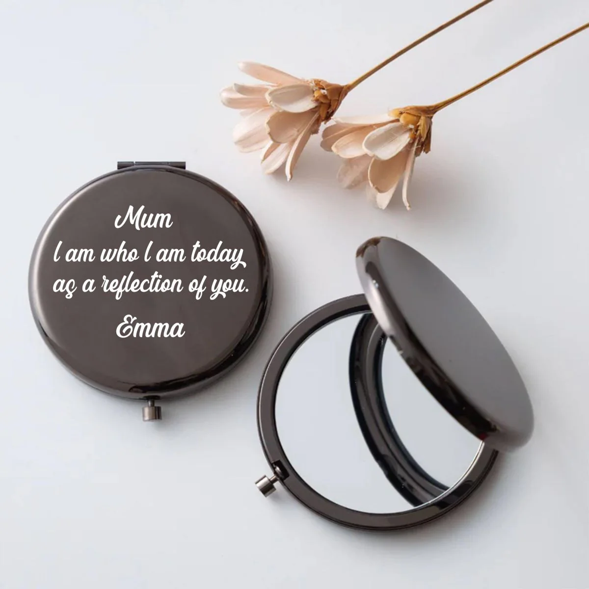 Personalized  Custom Text Compact Mirror - Image 5