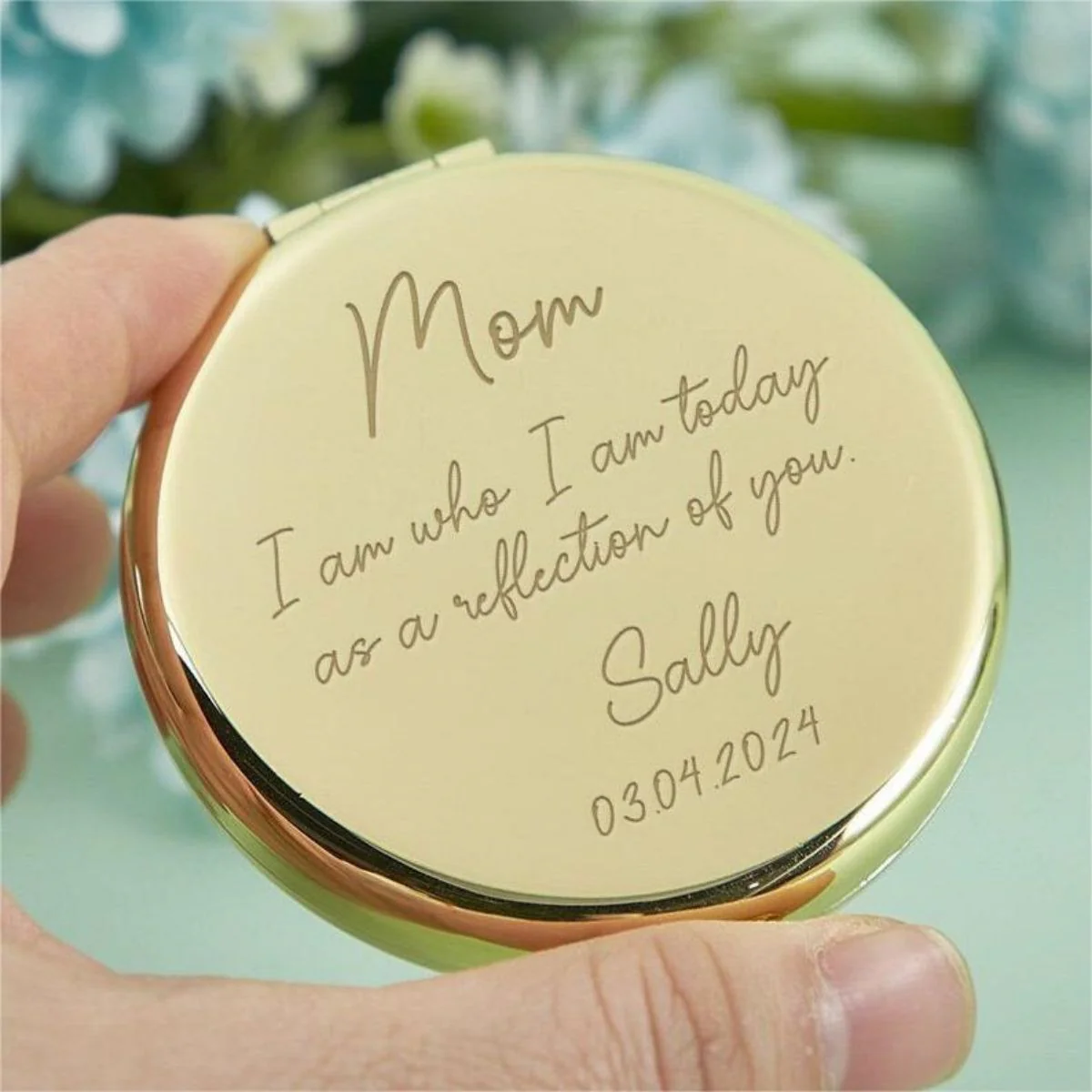 Personalized  Custom Text Compact Mirror - Image 8