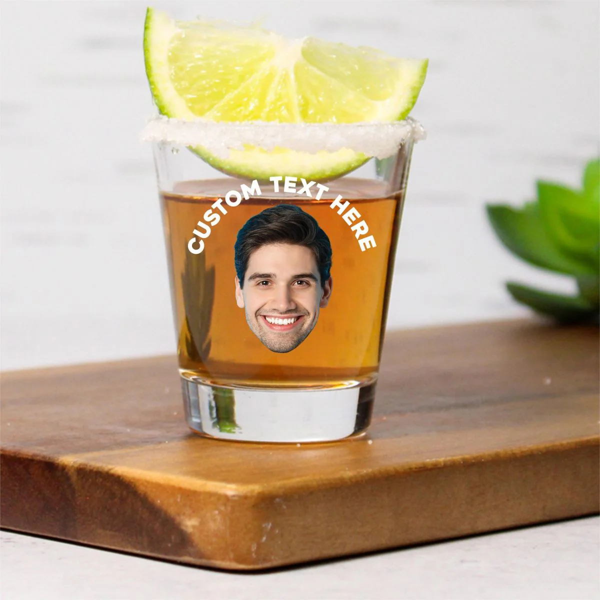 Personalized Custom Text Face Shot Glasses - Image 5