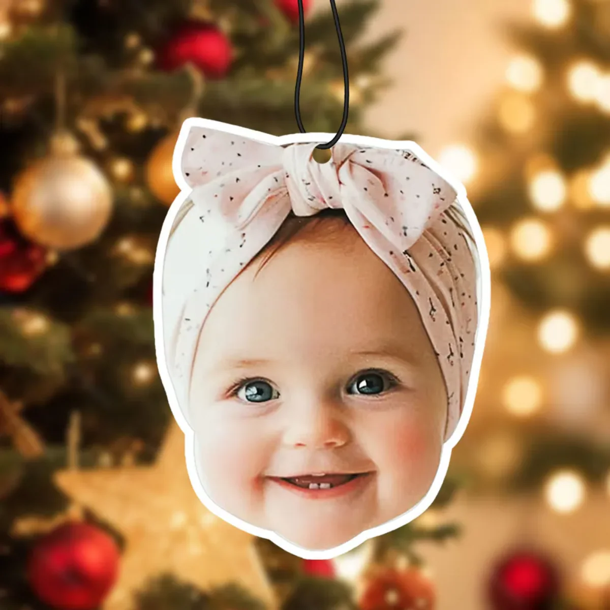 Personalized Cute Baby Face Newborn Scented Christmas Ornament - Image 3