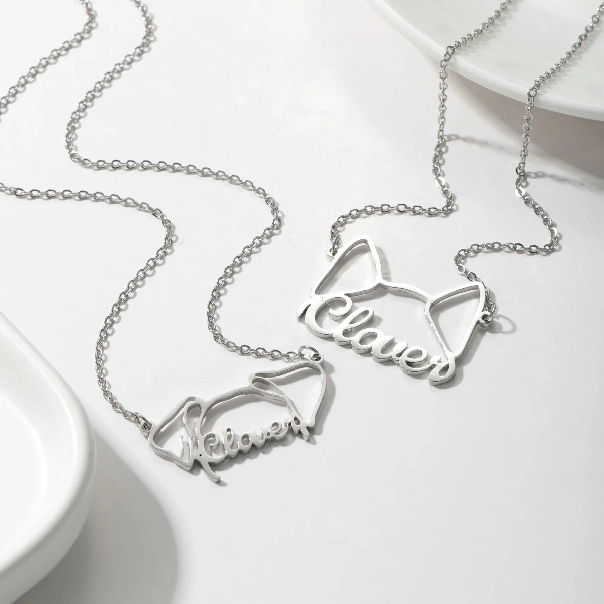 Personalized Cute Dog Cat Breed Ears Necklace - Image 7