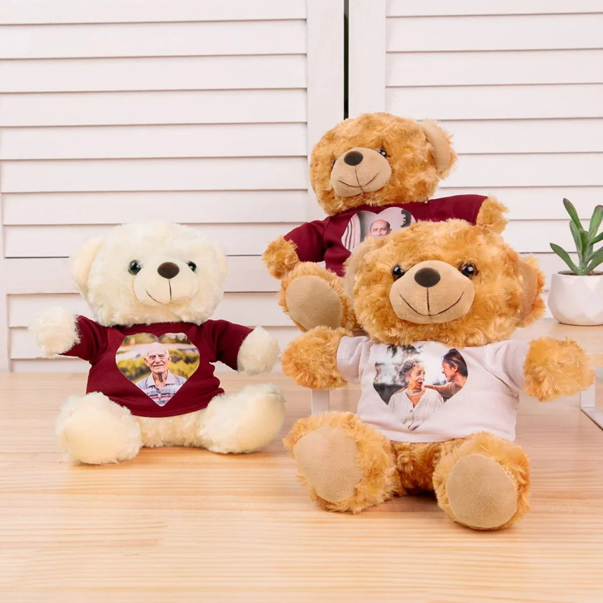 Personalized Cute Plush Stuffed Memory Bear with Heart Photo Shirt or Hoodie Memorial Gift - Image 7