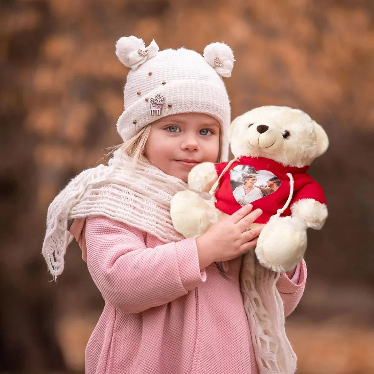 Personalized Cute Plush Stuffed Memory Bear with Heart Photo Shirt or Hoodie Memorial Gift - Image 9