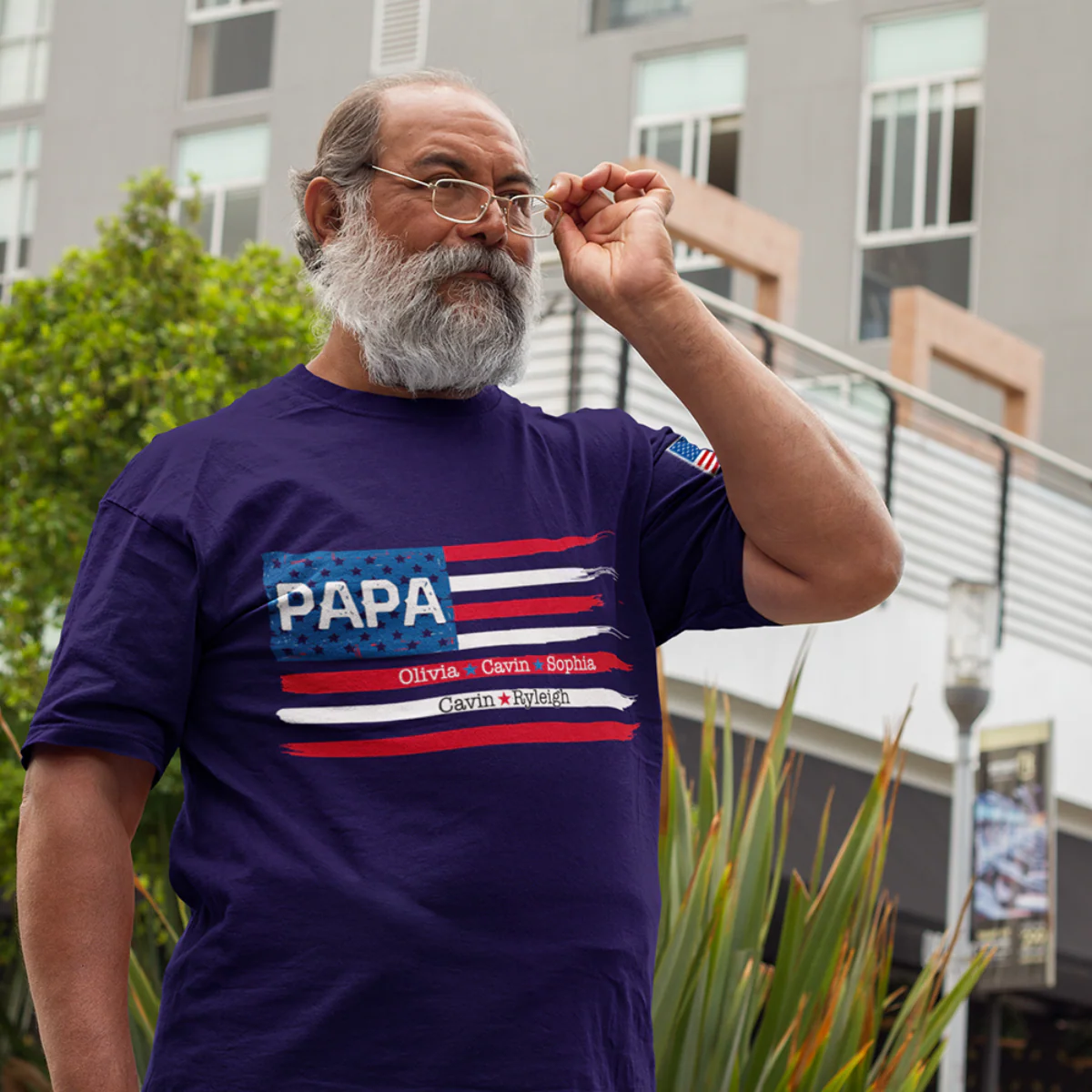 Personalized Dad Grandpa Flag With Grandkids 3D T-Shirt - Image 5