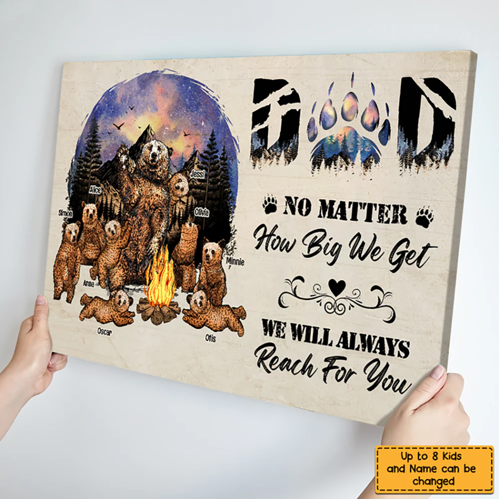 Personalized Dad We'll Always Reach For You Canvas - Image 2