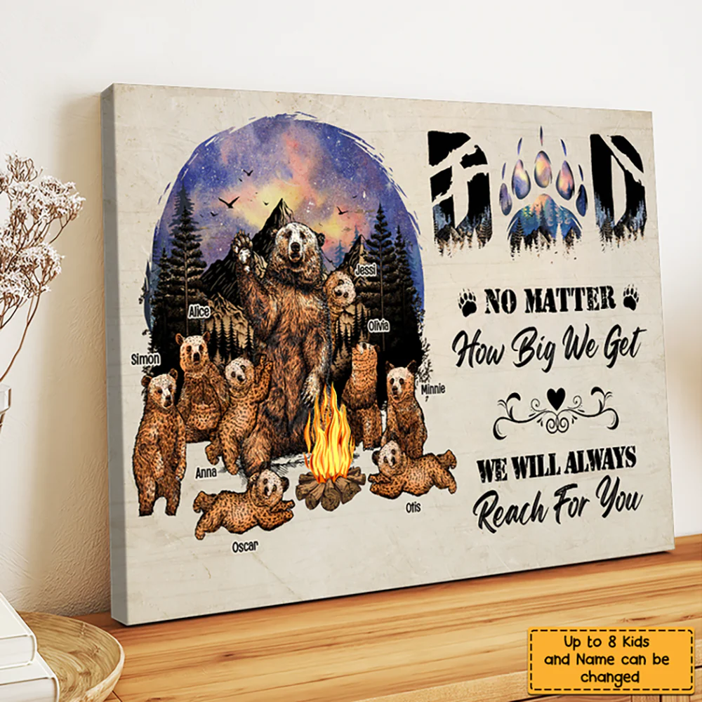 Personalized Dad We'll Always Reach For You Canvas - Image 3