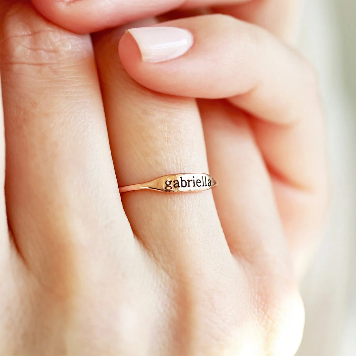 Personalized Dainty Name Stacking Ring Gift for Mom Grandma - Image 12