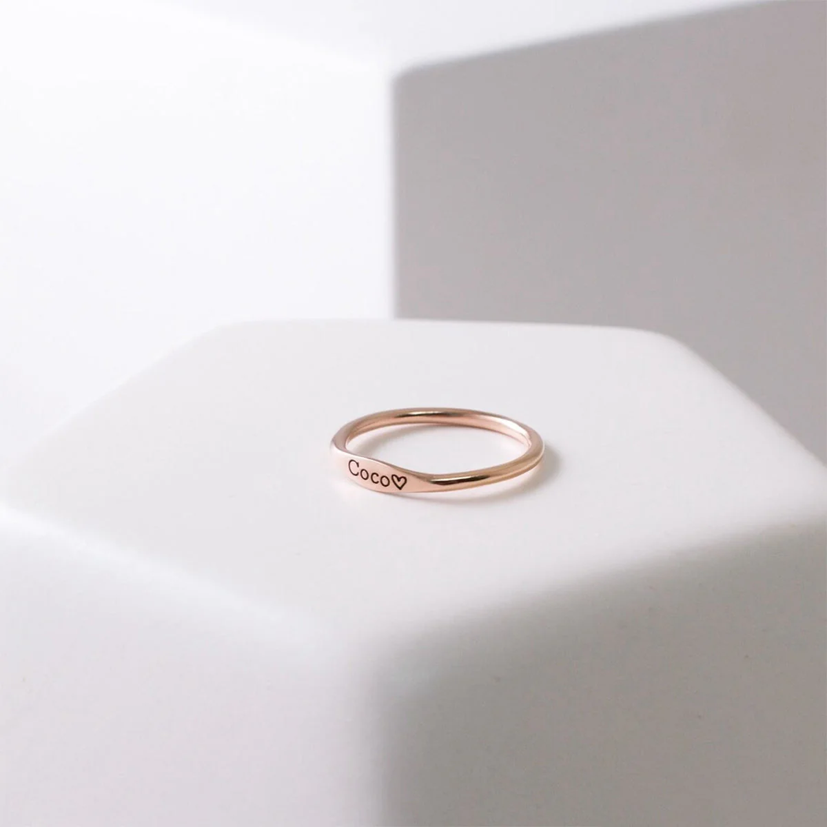 Personalized Dainty Name Stacking Ring Gift for Mom Grandma - Image 8