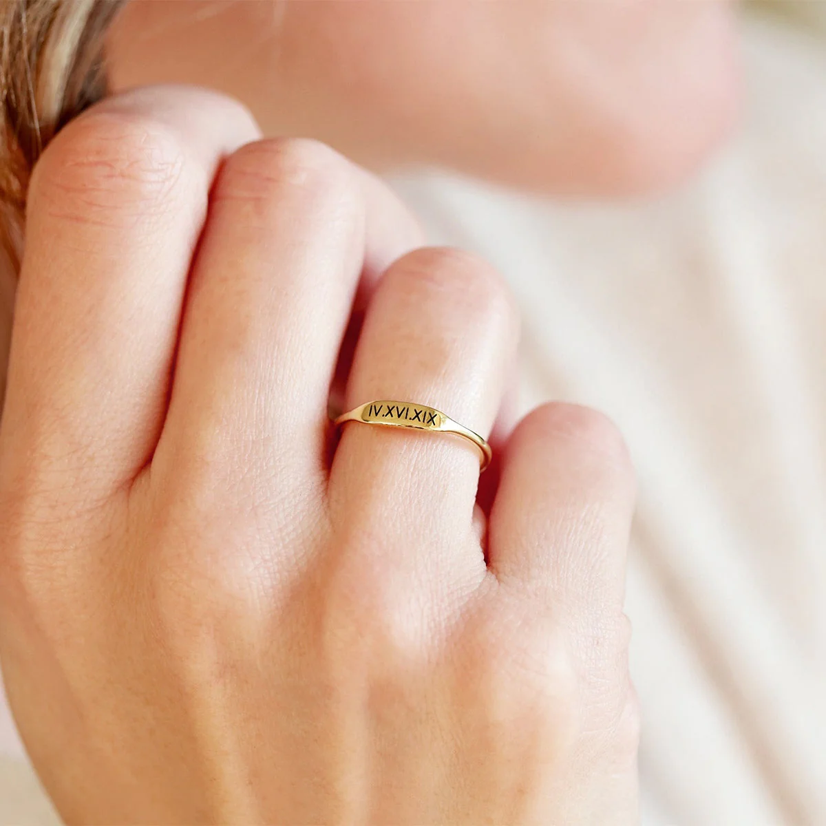 Personalized Dainty Name Stacking Ring Gift for Mom Grandma - Image 9