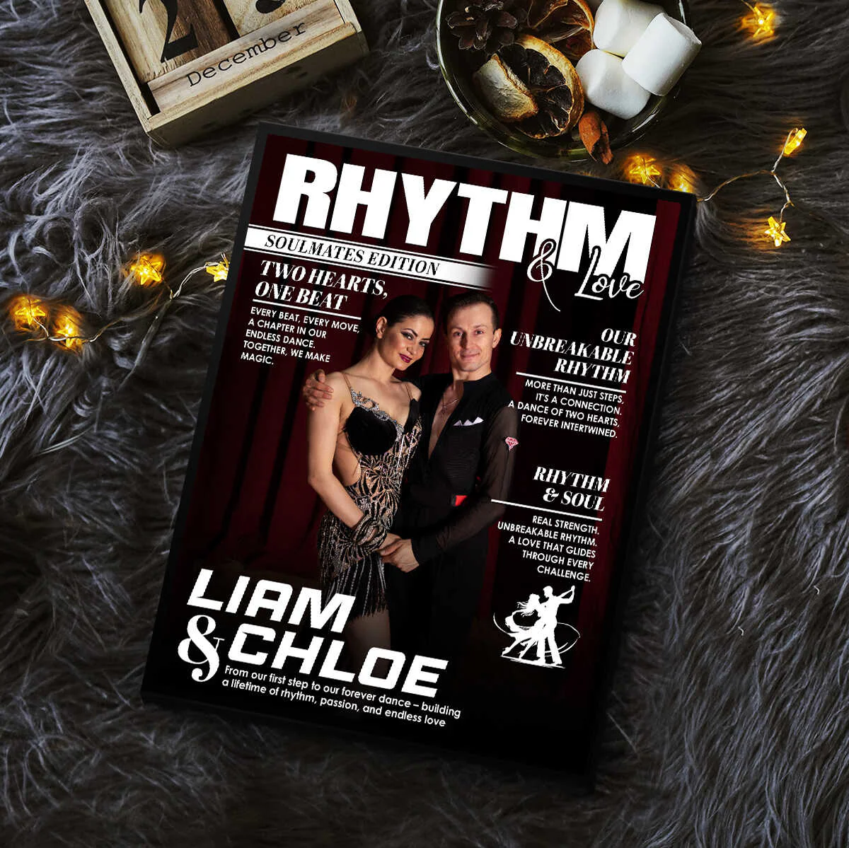 Personalized Dancer Couple Magazine Cover Canvas, Dance Soulmates Keepsake, Ballroom Dancer Gift,Couple Gift Ideas - Image 4