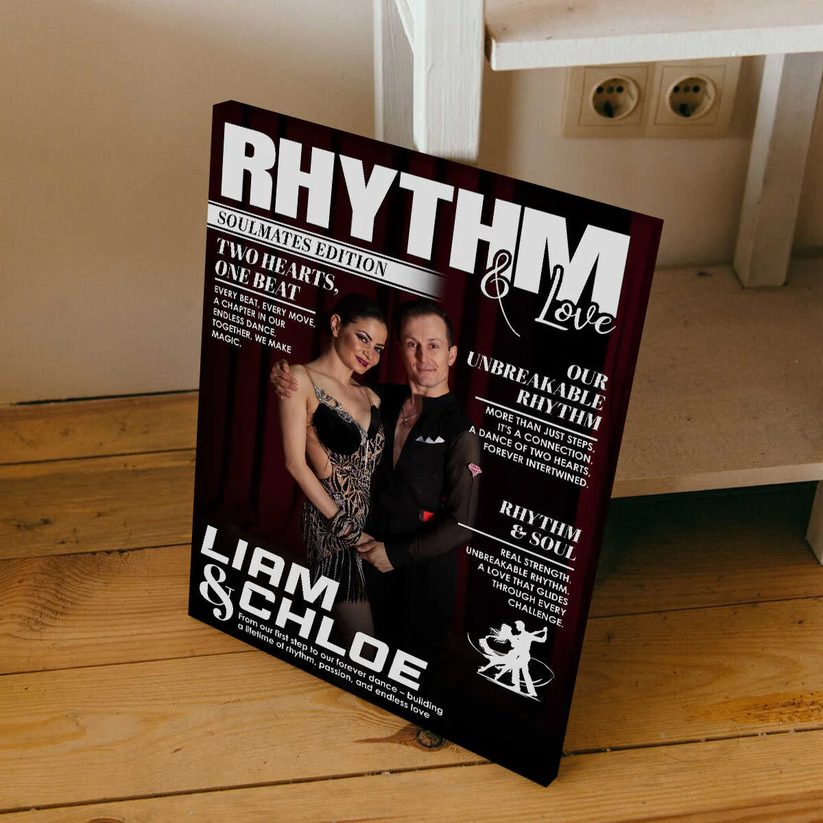Personalized Dancer Couple Magazine Cover Canvas, Dance Soulmates Keepsake, Ballroom Dancer Gift,Couple Gift Ideas - Image 6