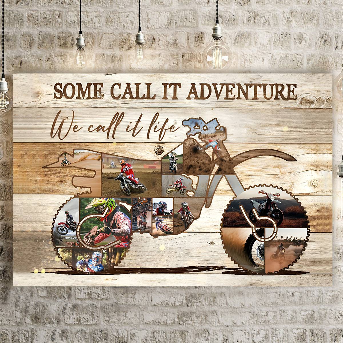 Personalized Dirt Bike Motorcycle Collage Canvas Poster, Gift For Off Road Motorcycle Enthusiast, Motocross Gift - Image 4