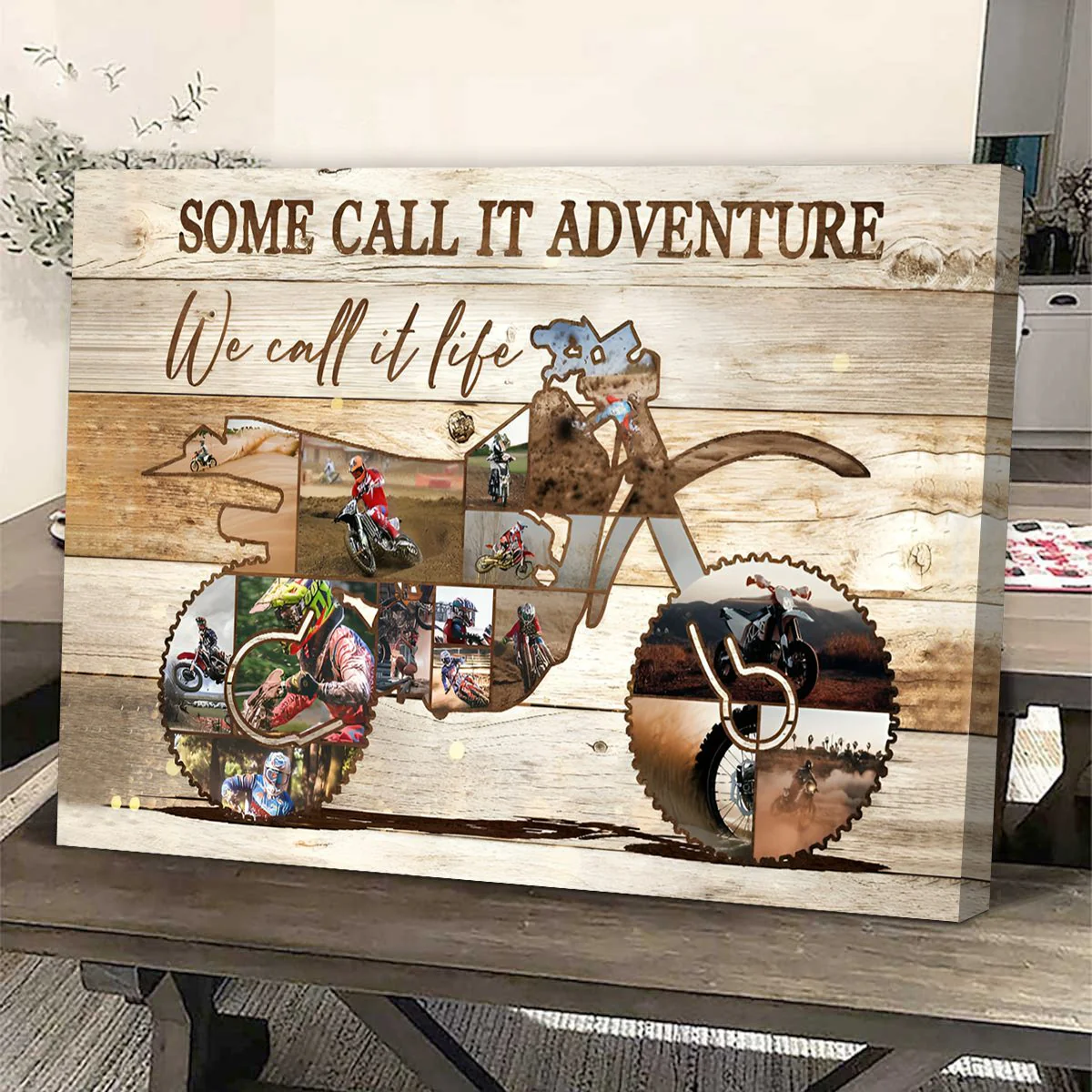 Personalized Dirt Bike Motorcycle Collage Canvas Poster, Gift For Off Road Motorcycle Enthusiast, Motocross Gift - Image 5