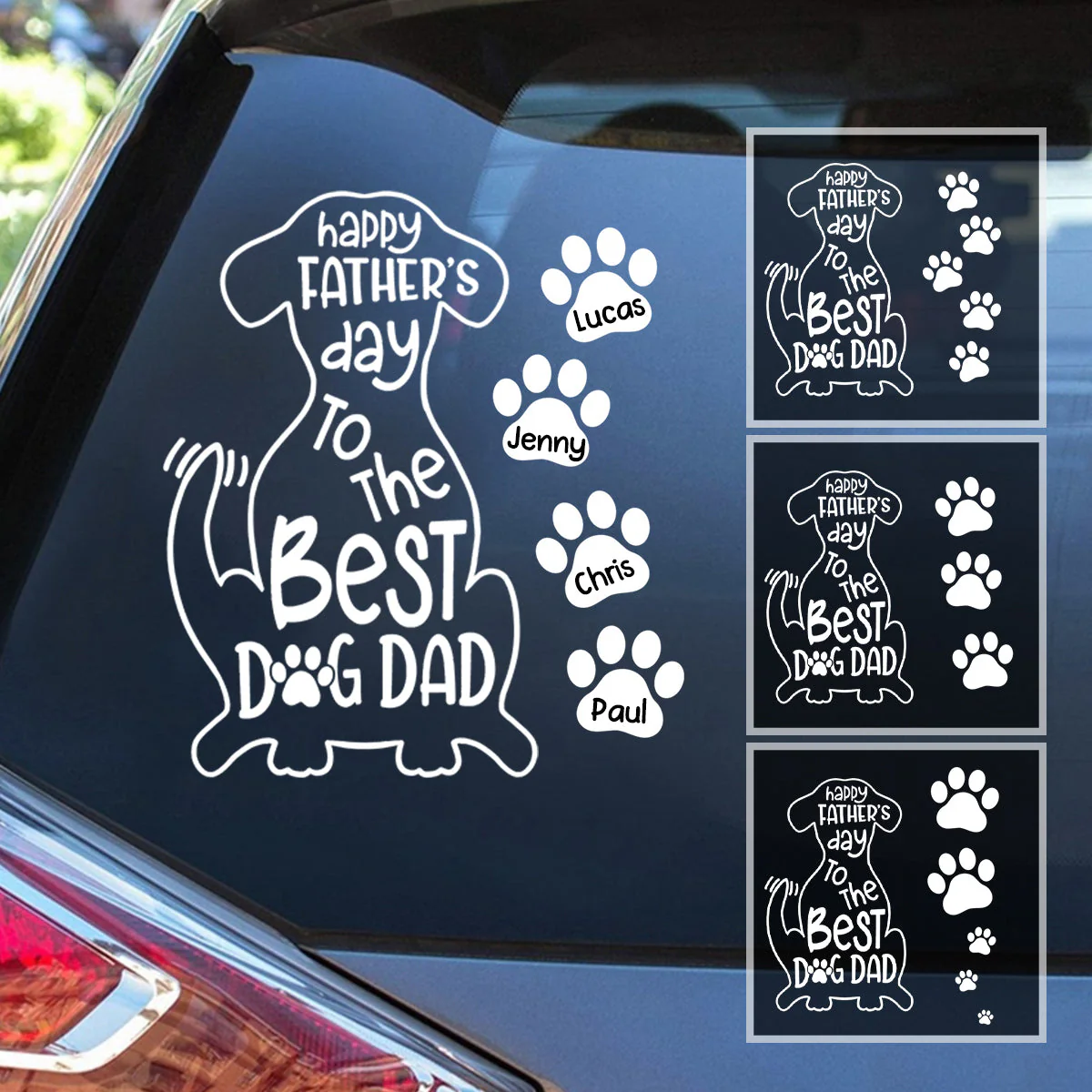 Personalized Dog Dad Decal - Happy Father Day To The Best Dog Dad - Image 3