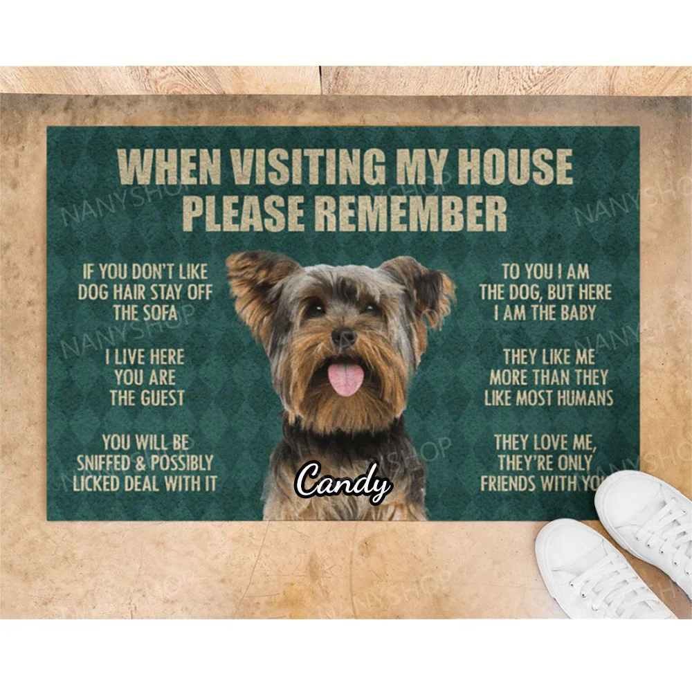 Personalized Dog Lover Doormat-Please Remember Doormat - Image 4
