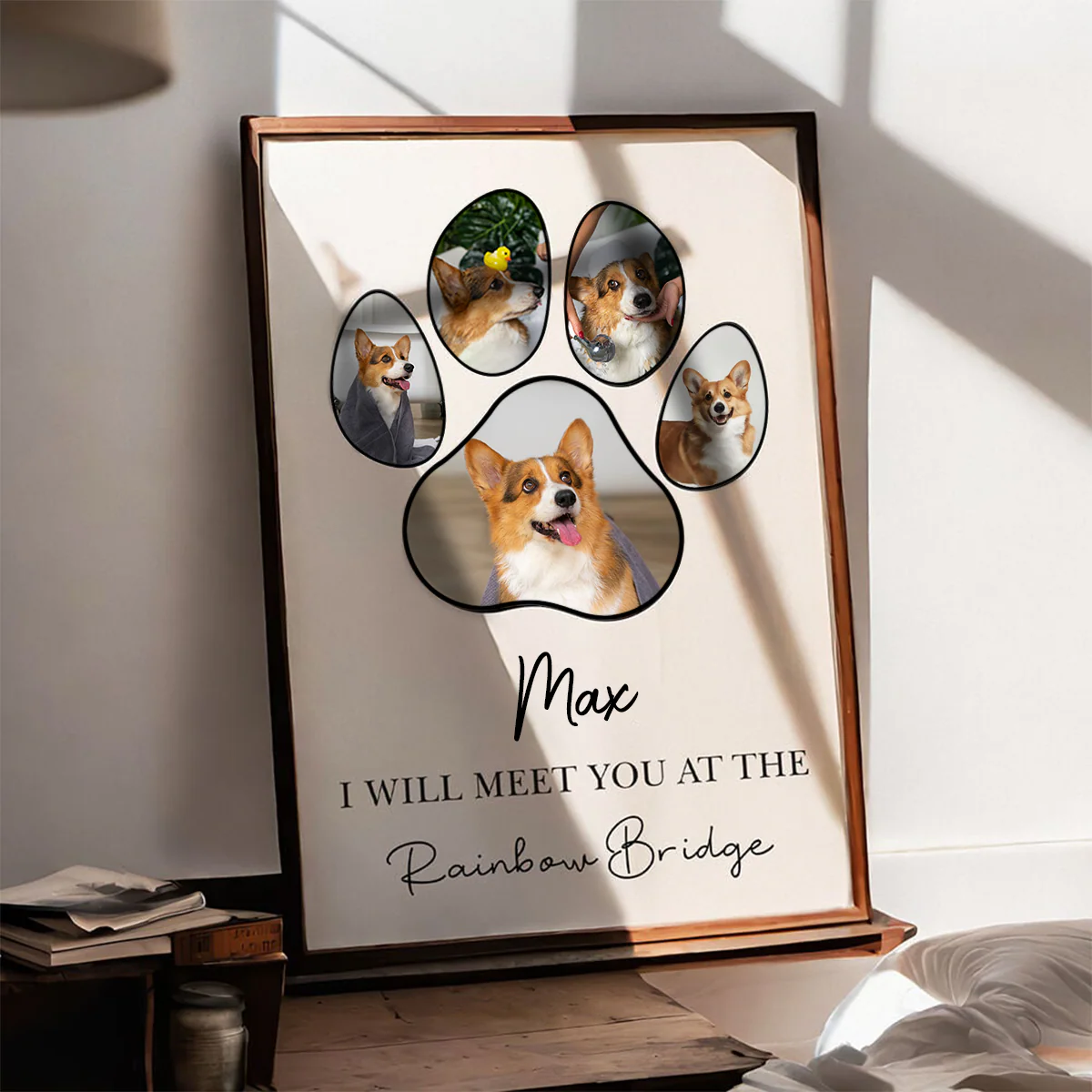 Personalized Dog Paw Photo Collage Canvas Print - Image 4