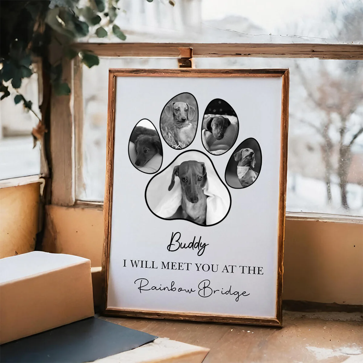 Personalized Dog Paw Photo Collage Canvas Print - Image 5