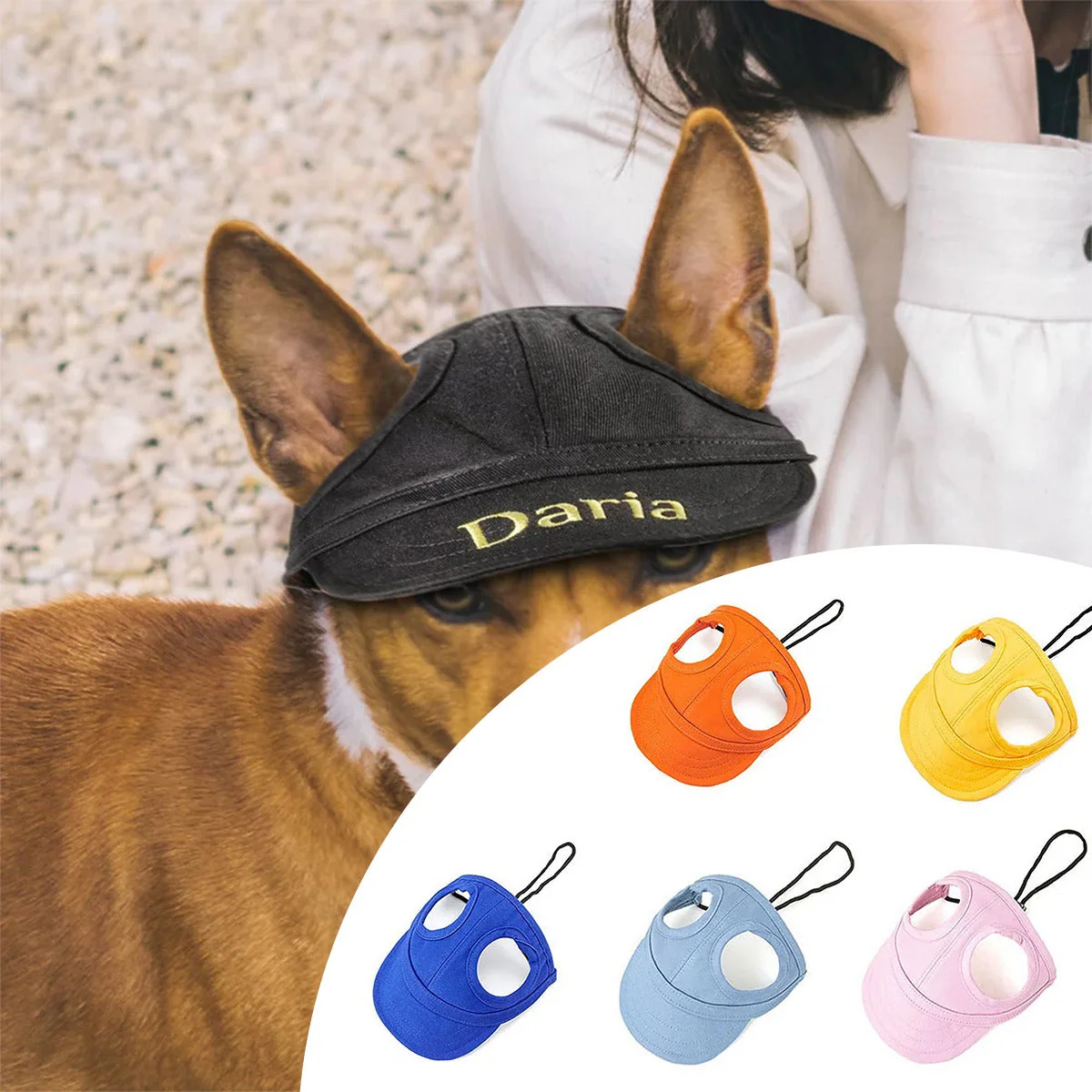 Personalized Dog Sun Hat Baseball Cap With Embroidered Name Gift for Pet Lovers - Image 3