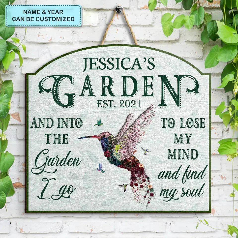 Personalized Door Sign - Gift For Gardening Lover, Gardener - Into The Garden - Image 2